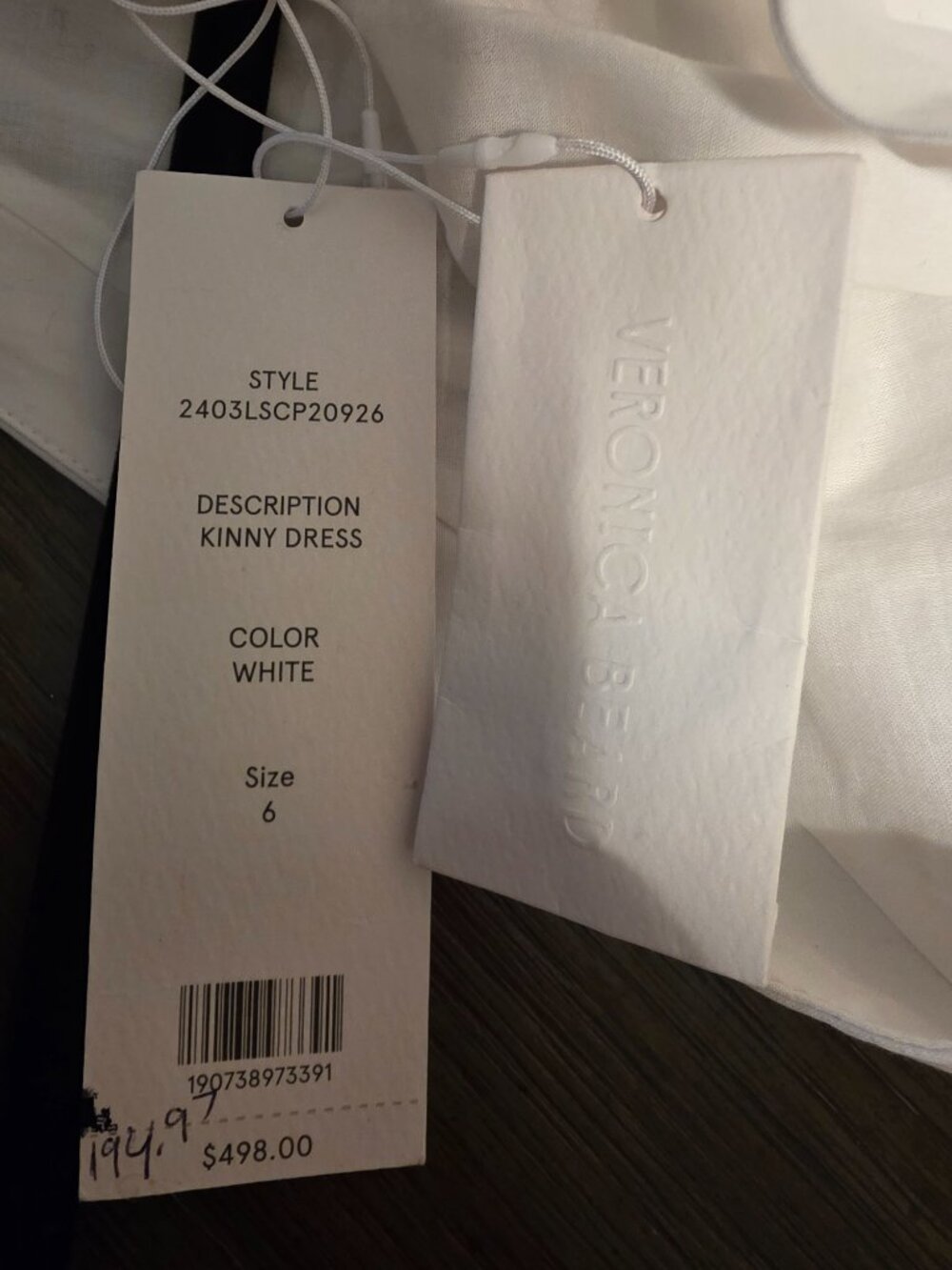 Veronica Beard Kinny Smocked Cotton Blend Midi Dress NWT White Size 6 - Picture 10 of 14